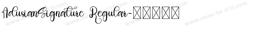 AdusianSignature Regular字体转换
